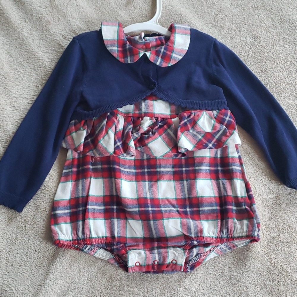 18M plaid flannel outfit